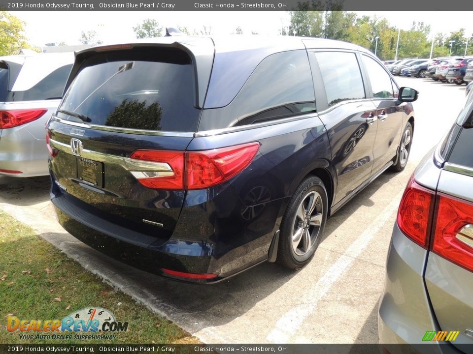 2019 Honda Odyssey Touring Obsidian Blue Pearl / Gray Photo #4