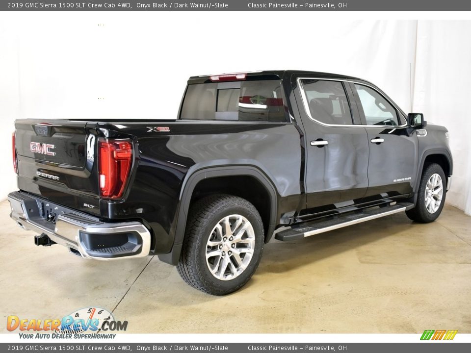 2019 GMC Sierra 1500 SLT Crew Cab 4WD Onyx Black / Dark Walnut/­Slate Photo #2