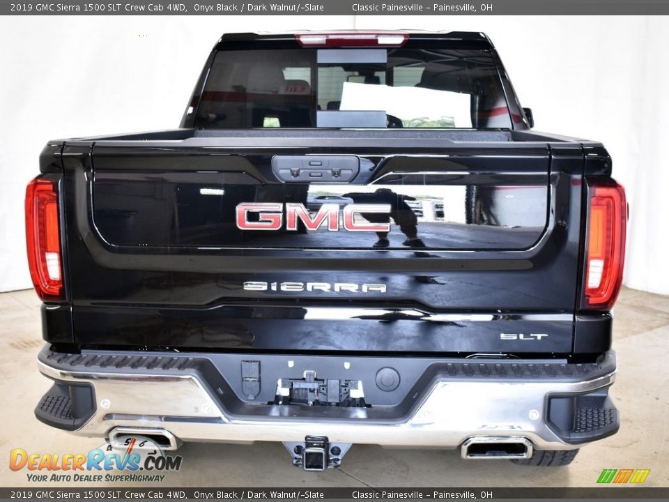 2019 GMC Sierra 1500 SLT Crew Cab 4WD Onyx Black / Dark Walnut/­Slate Photo #3