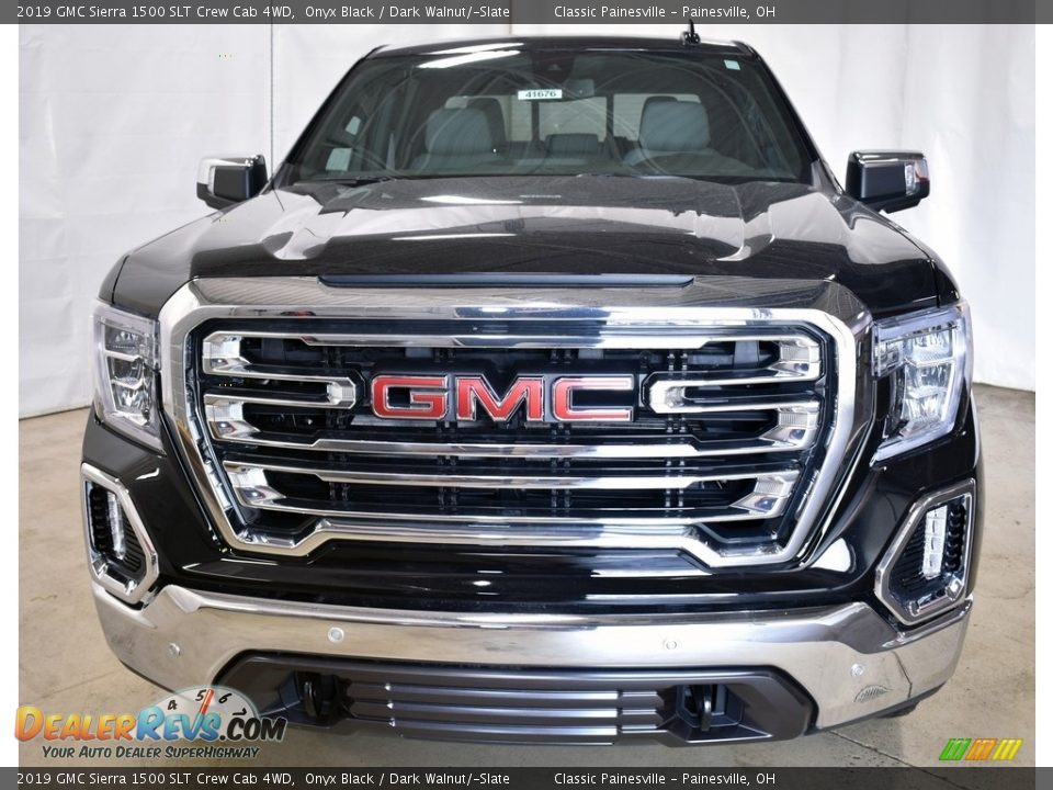 2019 GMC Sierra 1500 SLT Crew Cab 4WD Onyx Black / Dark Walnut/­Slate Photo #4