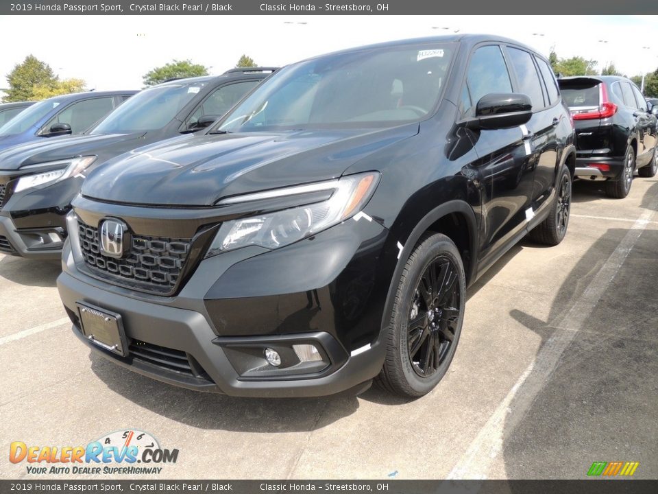 2019 Honda Passport Sport Crystal Black Pearl / Black Photo #1