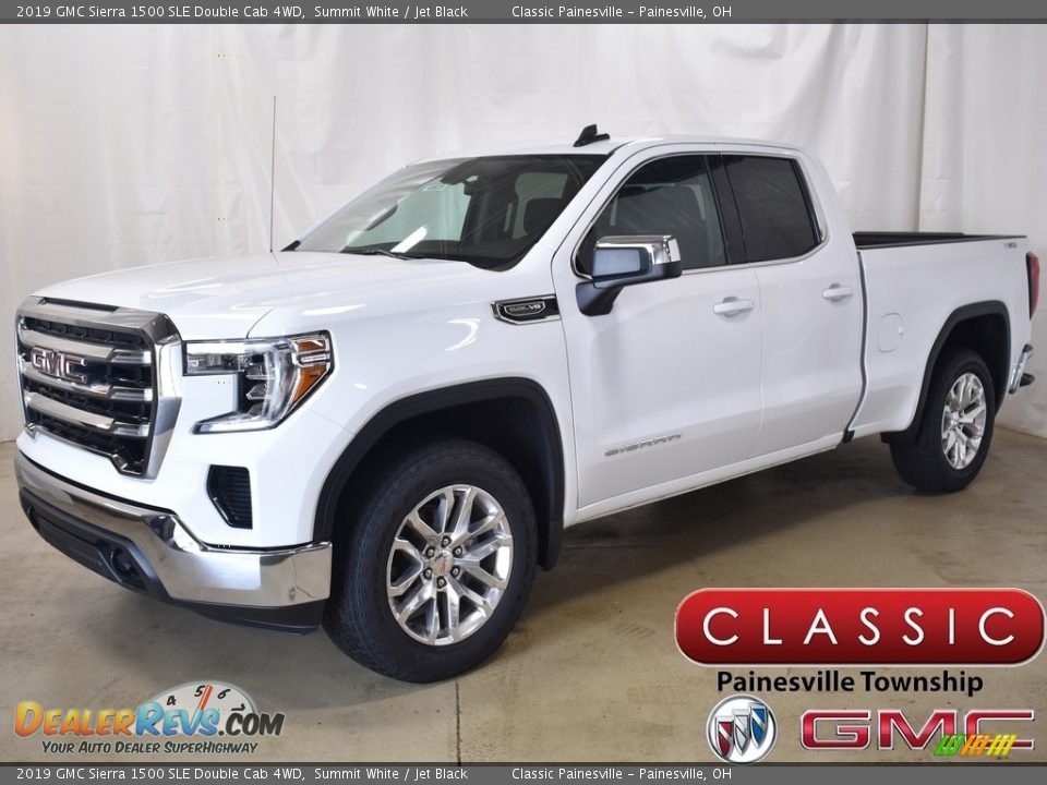 2019 GMC Sierra 1500 SLE Double Cab 4WD Summit White / Jet Black Photo #1