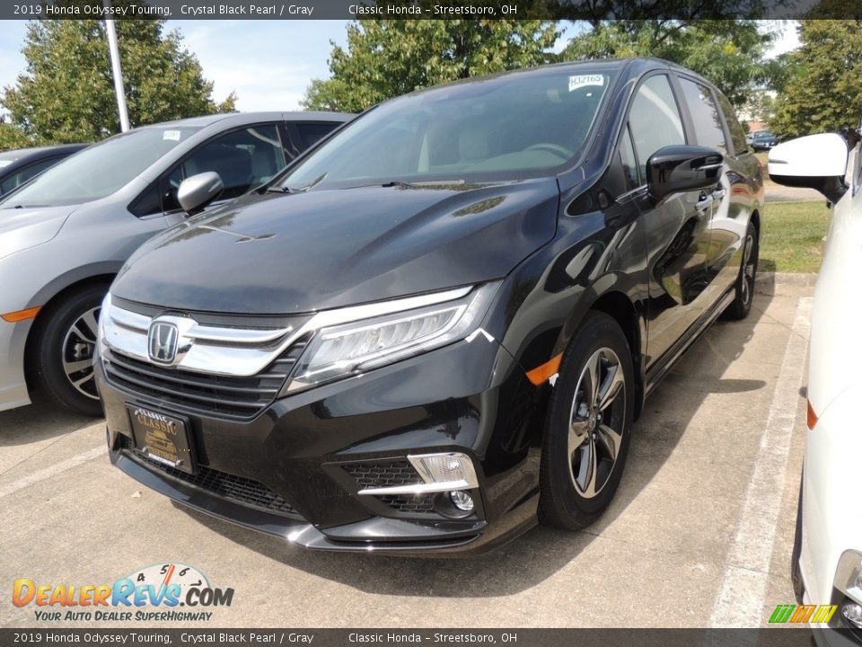 2019 Honda Odyssey Touring Crystal Black Pearl / Gray Photo #1