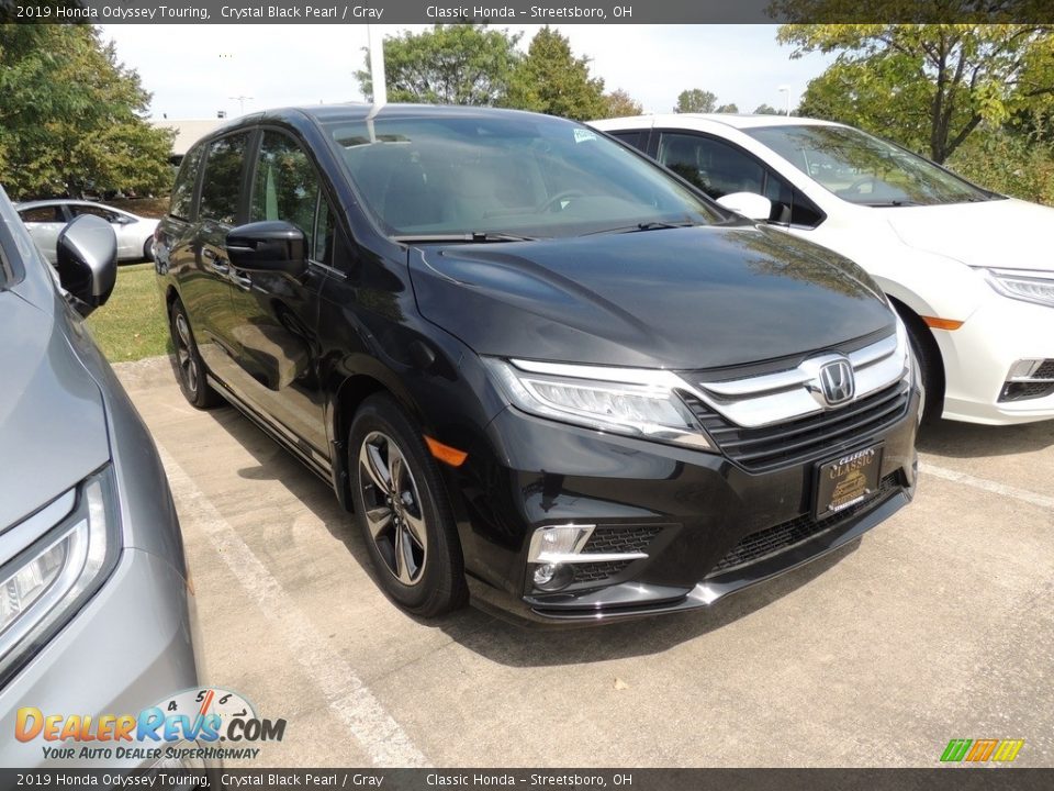 2019 Honda Odyssey Touring Crystal Black Pearl / Gray Photo #3