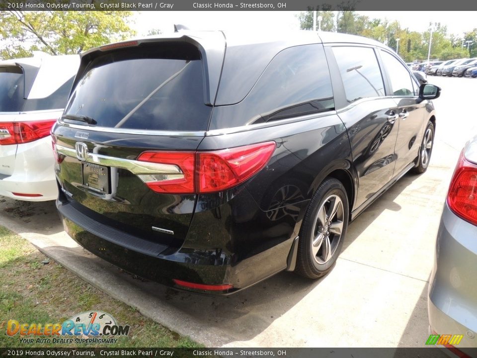 2019 Honda Odyssey Touring Crystal Black Pearl / Gray Photo #4