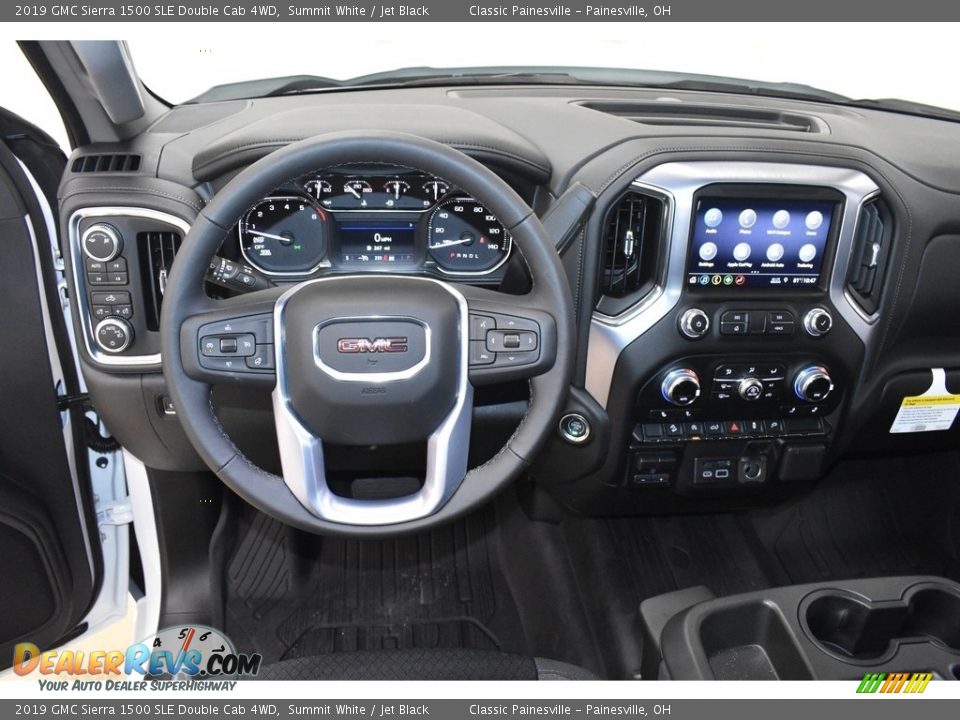 2019 GMC Sierra 1500 SLE Double Cab 4WD Summit White / Jet Black Photo #8