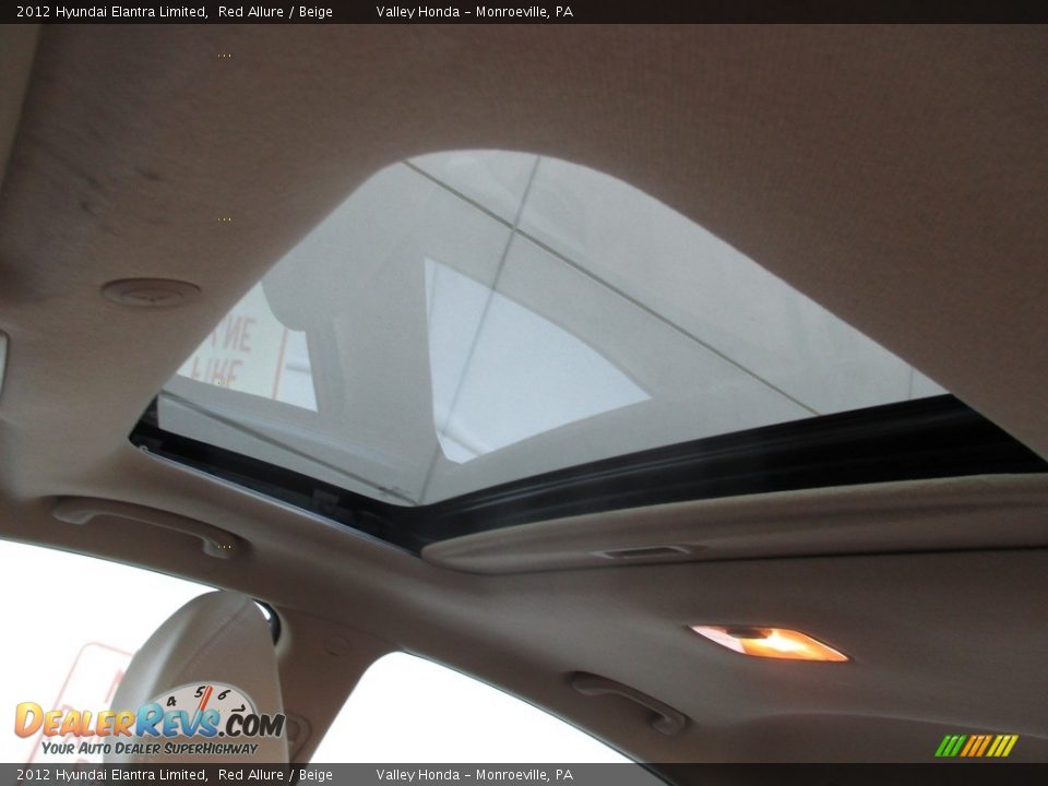 2012 Hyundai Elantra Limited Red Allure / Beige Photo #11