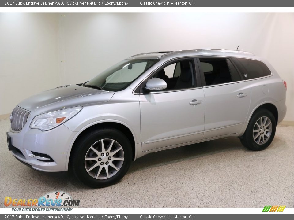 2017 Buick Enclave Leather AWD Quicksilver Metallic / Ebony/Ebony Photo #3