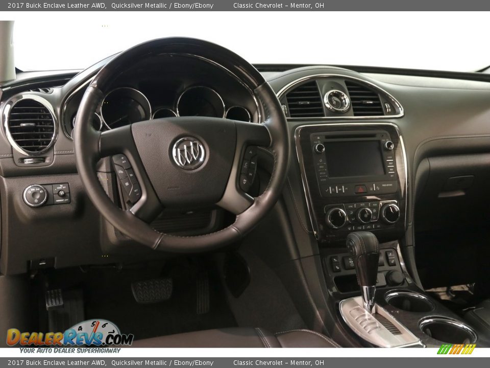 2017 Buick Enclave Leather AWD Quicksilver Metallic / Ebony/Ebony Photo #6