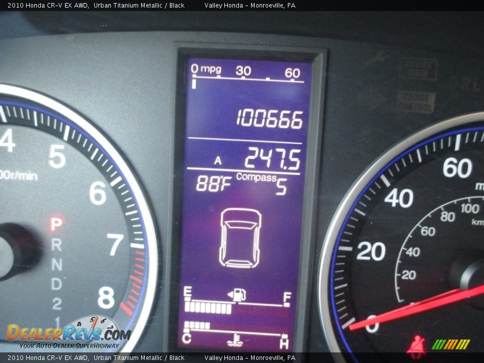 2010 Honda CR-V EX AWD Urban Titanium Metallic / Black Photo #20