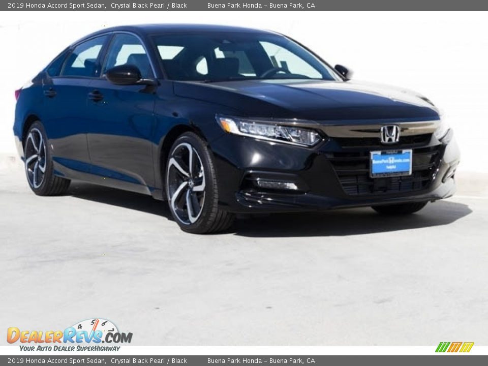 2019 Honda Accord Sport Sedan Crystal Black Pearl / Black Photo #1