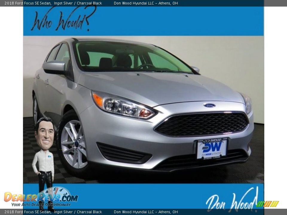 2018 Ford Focus SE Sedan Ingot Silver / Charcoal Black Photo #1