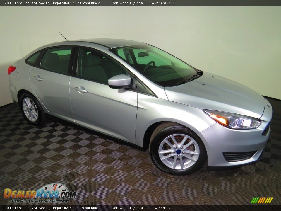 2018 Ford Focus SE Sedan Ingot Silver / Charcoal Black Photo #3