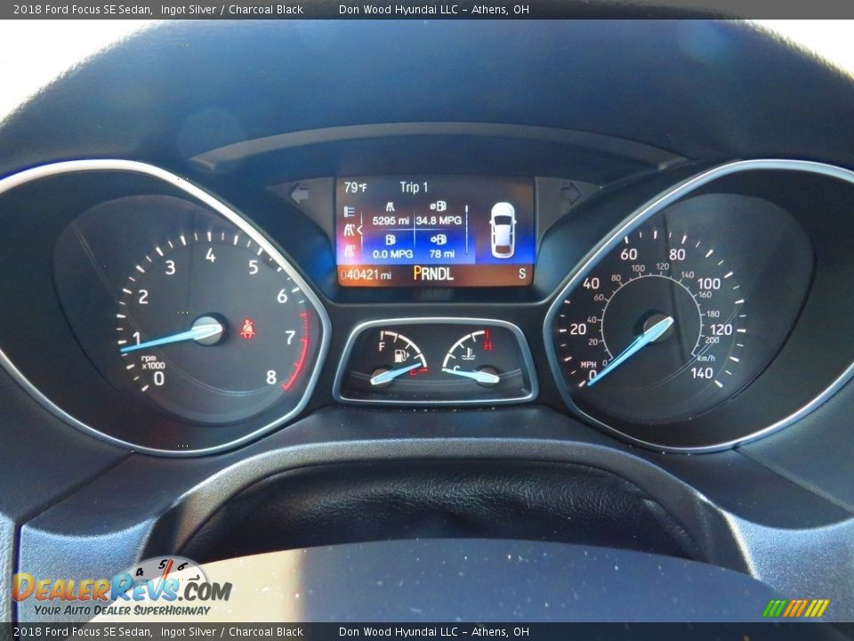 2018 Ford Focus SE Sedan Ingot Silver / Charcoal Black Photo #30