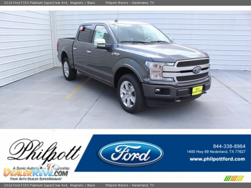 2019 Ford F150 Platinum SuperCrew 4x4 Magnetic / Black Photo #1