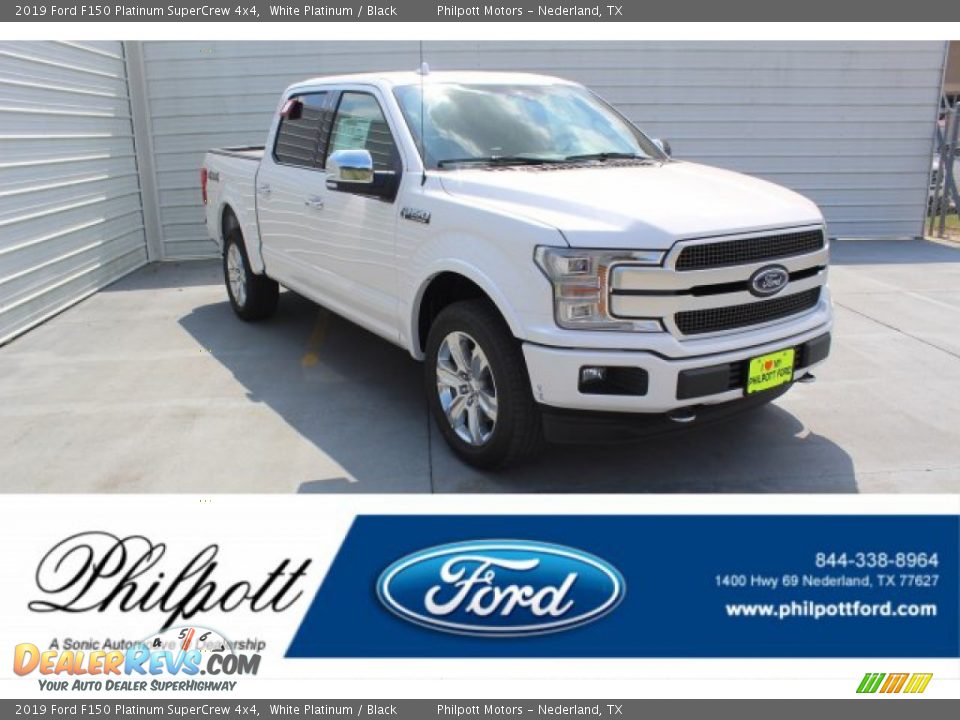 2019 Ford F150 Platinum SuperCrew 4x4 White Platinum / Black Photo #1