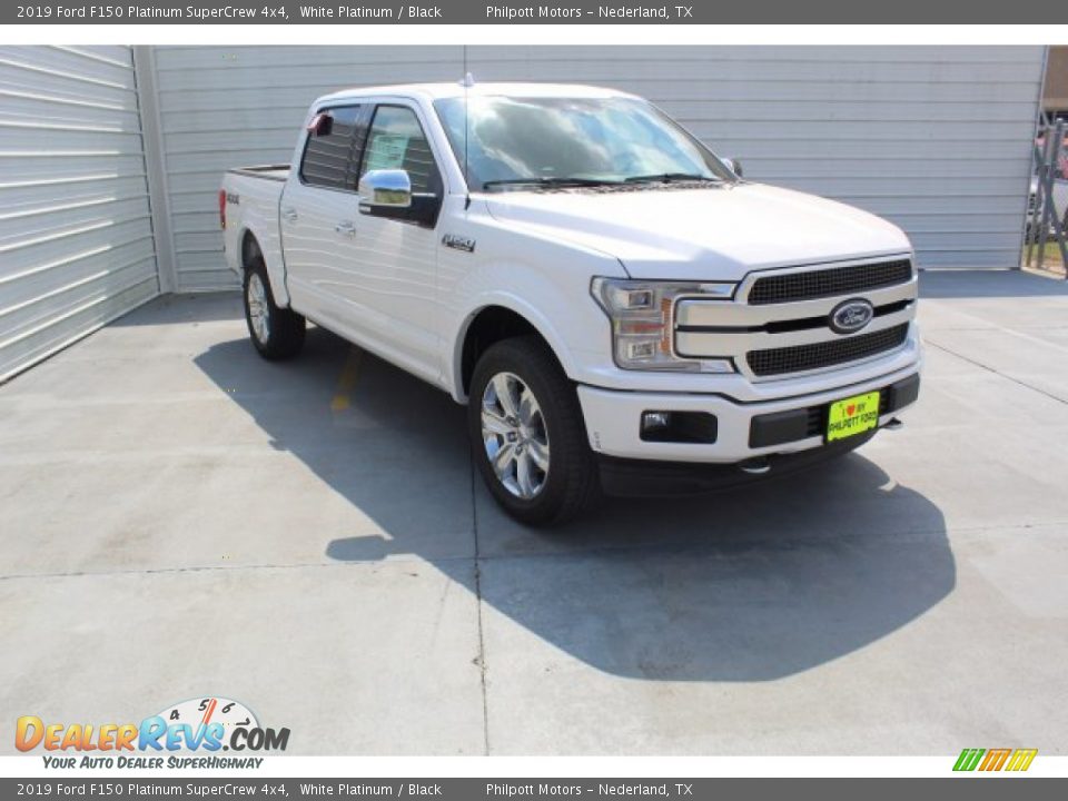 2019 Ford F150 Platinum SuperCrew 4x4 White Platinum / Black Photo #2