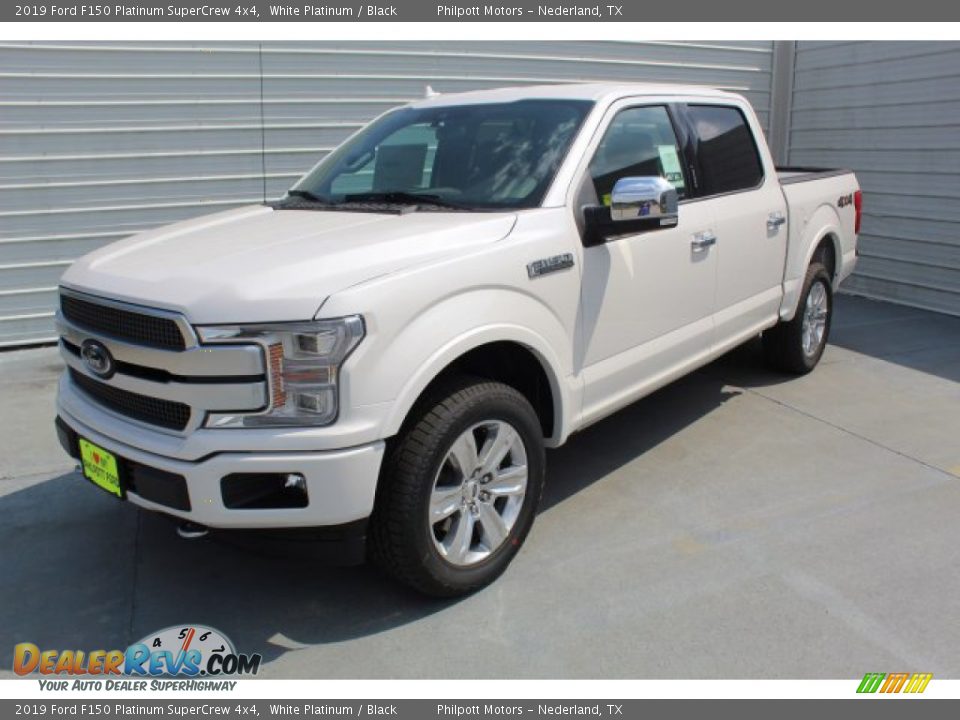 2019 Ford F150 Platinum SuperCrew 4x4 White Platinum / Black Photo #4