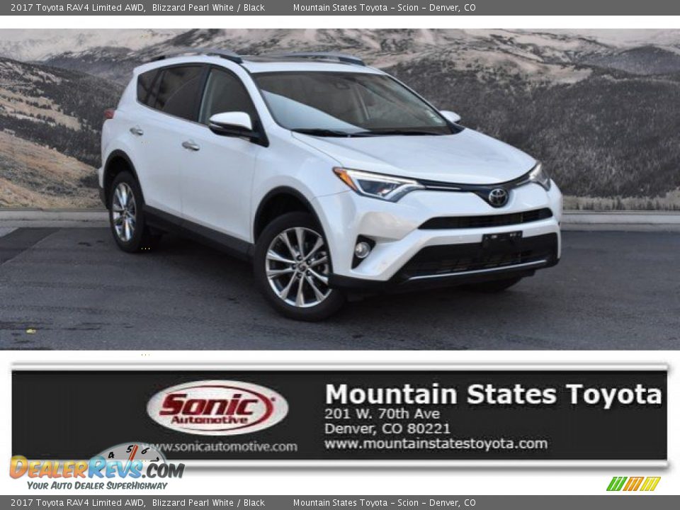 2017 Toyota RAV4 Limited AWD Blizzard Pearl White / Black Photo #1