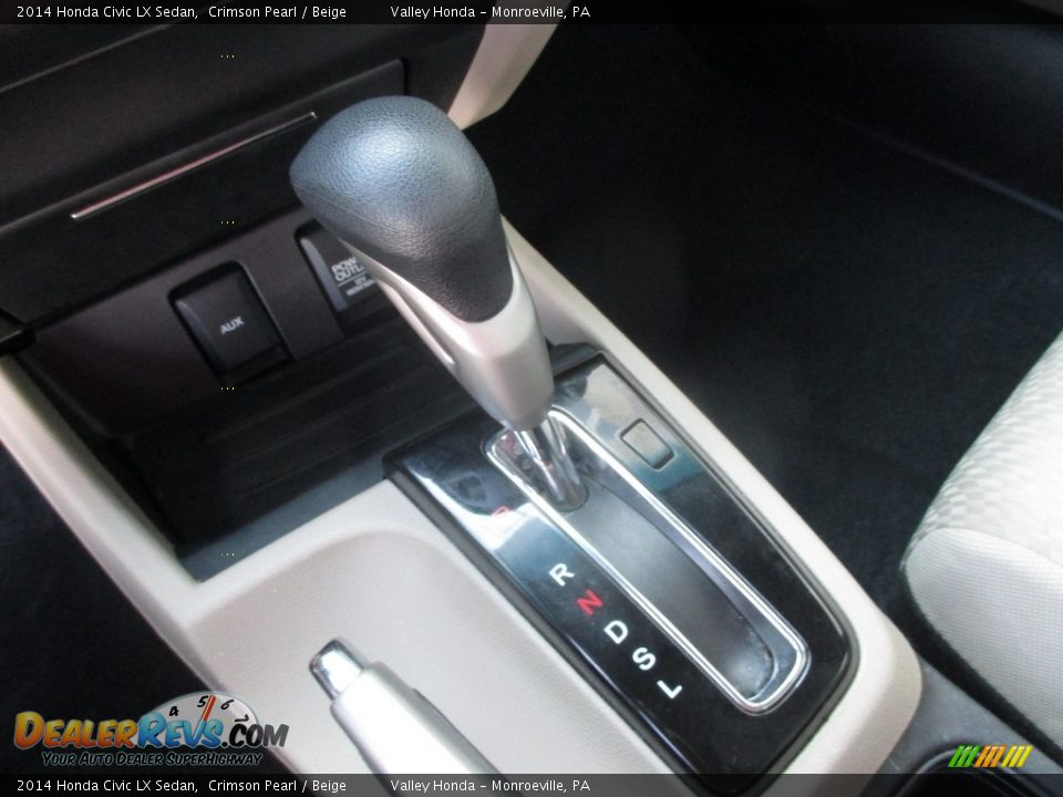 2014 Honda Civic LX Sedan Crimson Pearl / Beige Photo #14