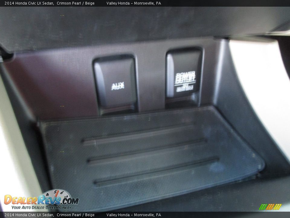 2014 Honda Civic LX Sedan Crimson Pearl / Beige Photo #18