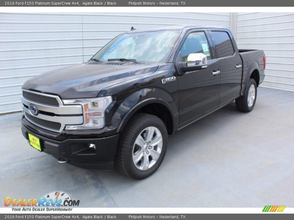 2019 Ford F150 Platinum SuperCrew 4x4 Agate Black / Black Photo #4