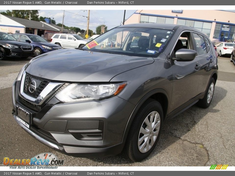 2017 Nissan Rogue S AWD Gun Metallic / Charcoal Photo #1