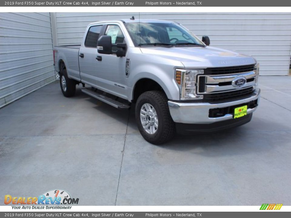 2019 Ford F350 Super Duty XLT Crew Cab 4x4 Ingot Silver / Earth Gray Photo #2