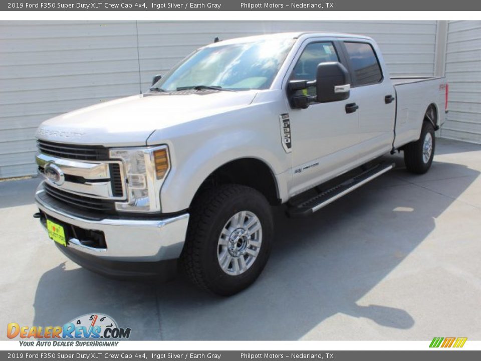 2019 Ford F350 Super Duty XLT Crew Cab 4x4 Ingot Silver / Earth Gray Photo #4