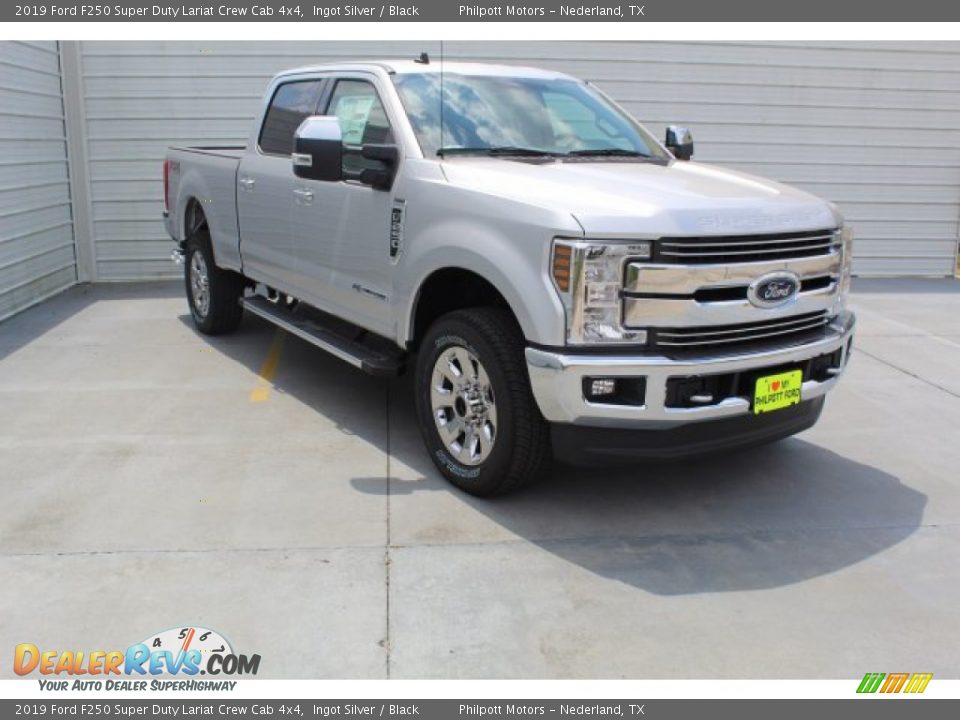 2019 Ford F250 Super Duty Lariat Crew Cab 4x4 Ingot Silver / Black Photo #2