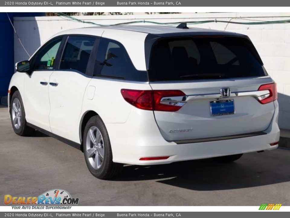 2020 Honda Odyssey EX-L Platinum White Pearl / Beige Photo #2