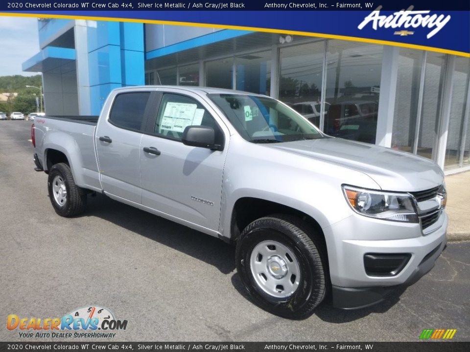 2020 Chevrolet Colorado WT Crew Cab 4x4 Silver Ice Metallic / Ash Gray/Jet Black Photo #1