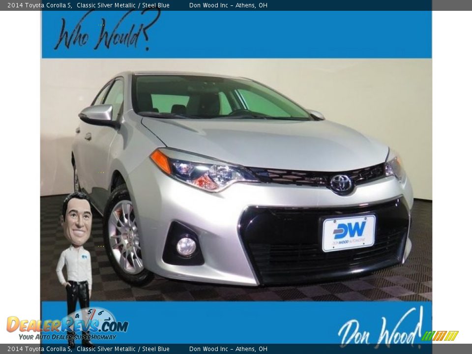 2014 Toyota Corolla S Classic Silver Metallic / Steel Blue Photo #1
