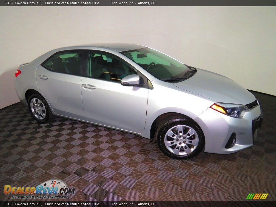 2014 Toyota Corolla S Classic Silver Metallic / Steel Blue Photo #2