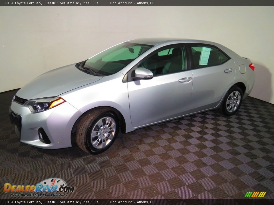 2014 Toyota Corolla S Classic Silver Metallic / Steel Blue Photo #7