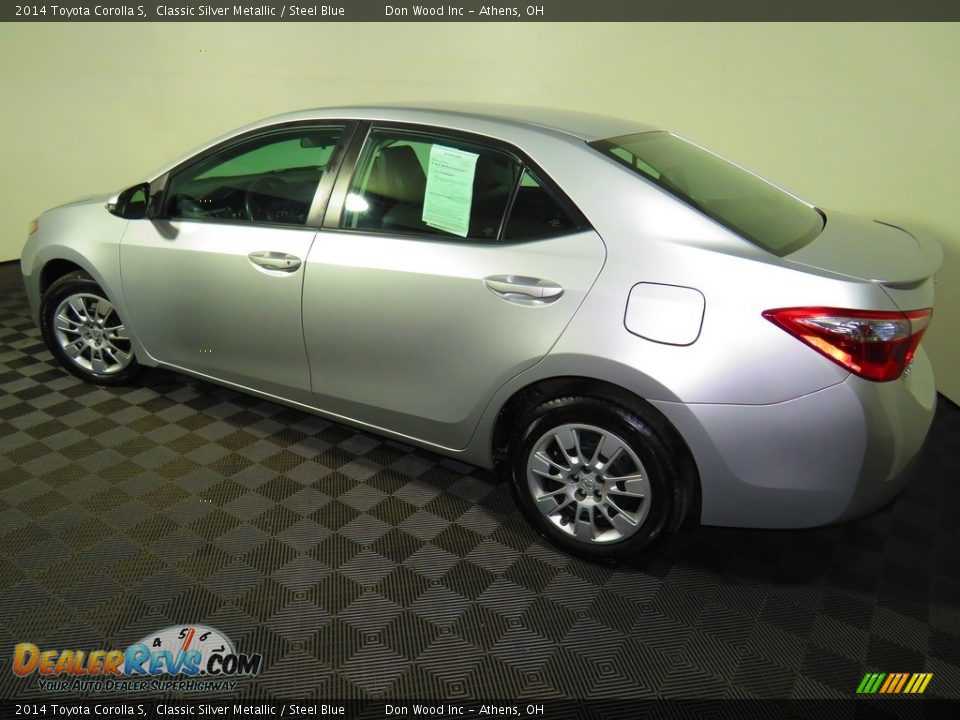 2014 Toyota Corolla S Classic Silver Metallic / Steel Blue Photo #9