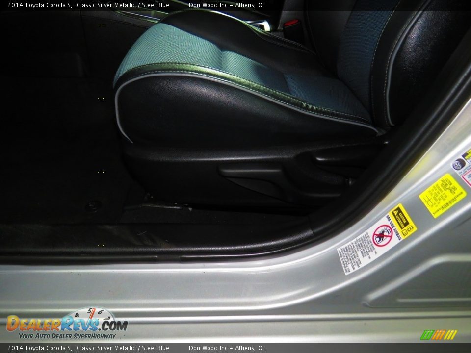 2014 Toyota Corolla S Classic Silver Metallic / Steel Blue Photo #17