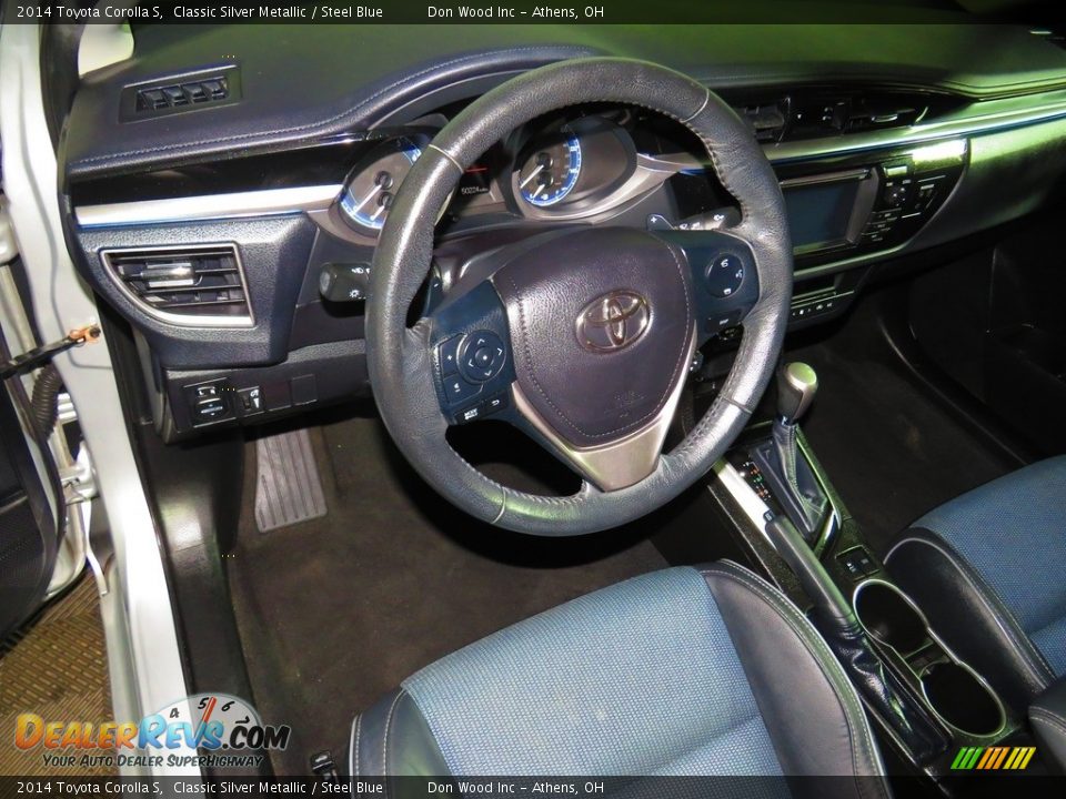 2014 Toyota Corolla S Classic Silver Metallic / Steel Blue Photo #19