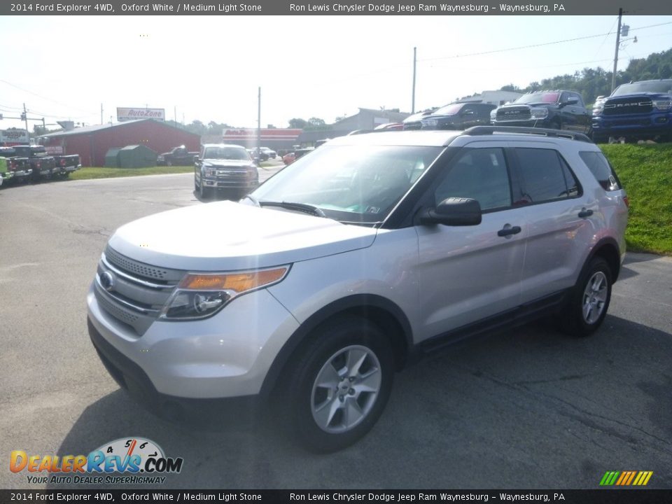 2014 Ford Explorer 4WD Oxford White / Medium Light Stone Photo #1