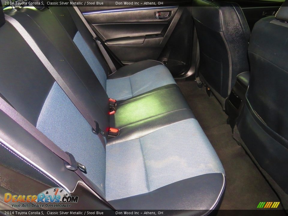 2014 Toyota Corolla S Classic Silver Metallic / Steel Blue Photo #24