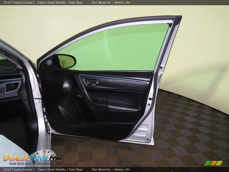 2014 Toyota Corolla S Classic Silver Metallic / Steel Blue Photo #25