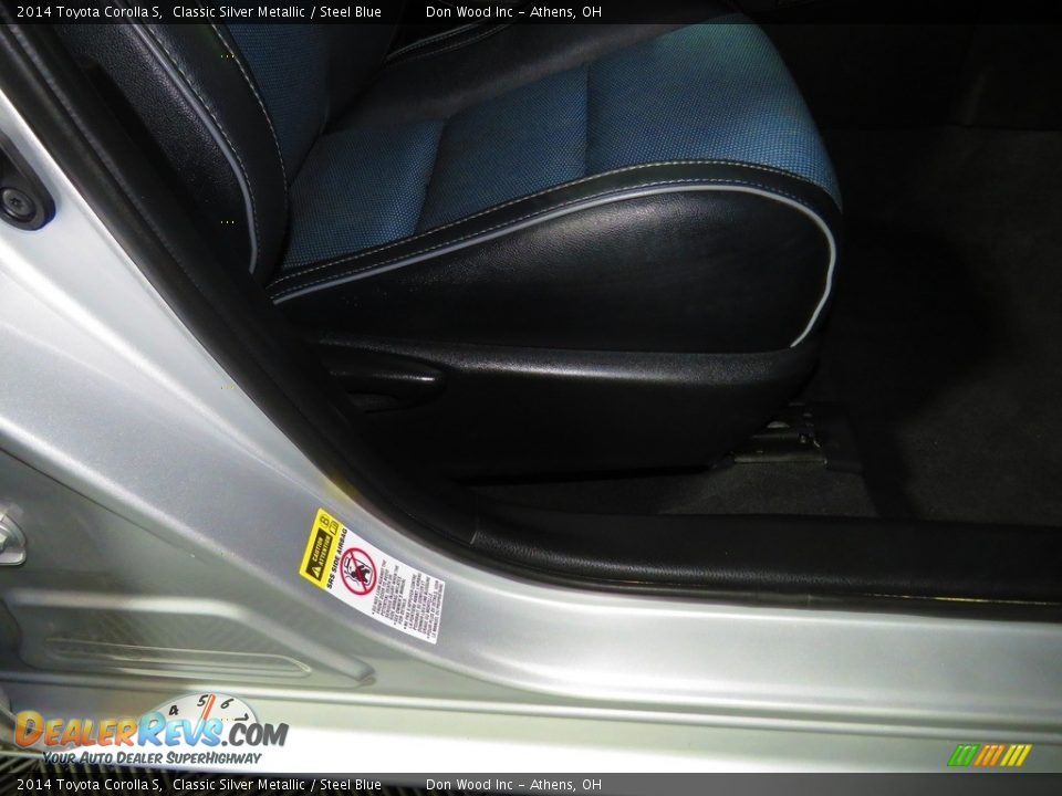 2014 Toyota Corolla S Classic Silver Metallic / Steel Blue Photo #26