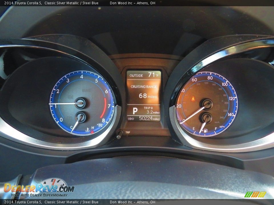2014 Toyota Corolla S Classic Silver Metallic / Steel Blue Photo #29