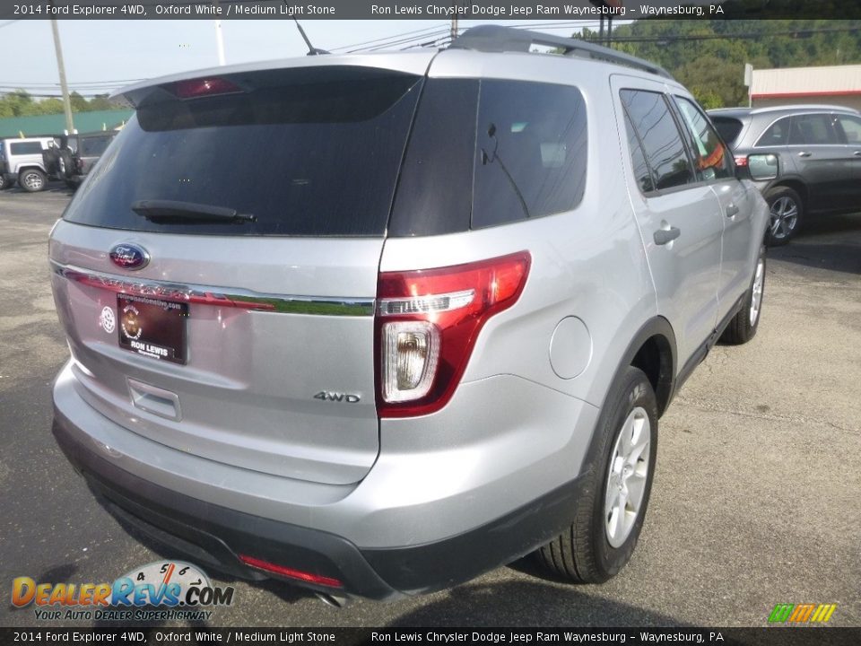 2014 Ford Explorer 4WD Oxford White / Medium Light Stone Photo #5