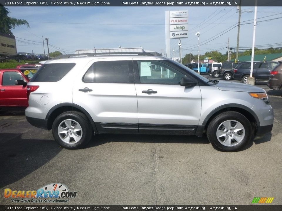 2014 Ford Explorer 4WD Oxford White / Medium Light Stone Photo #6