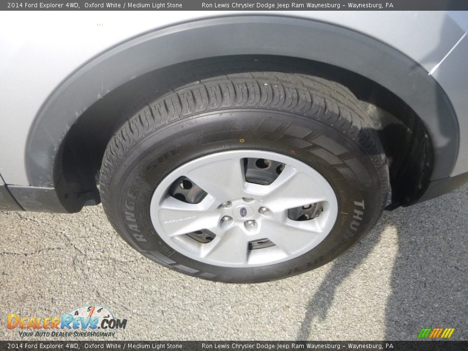 2014 Ford Explorer 4WD Oxford White / Medium Light Stone Photo #9
