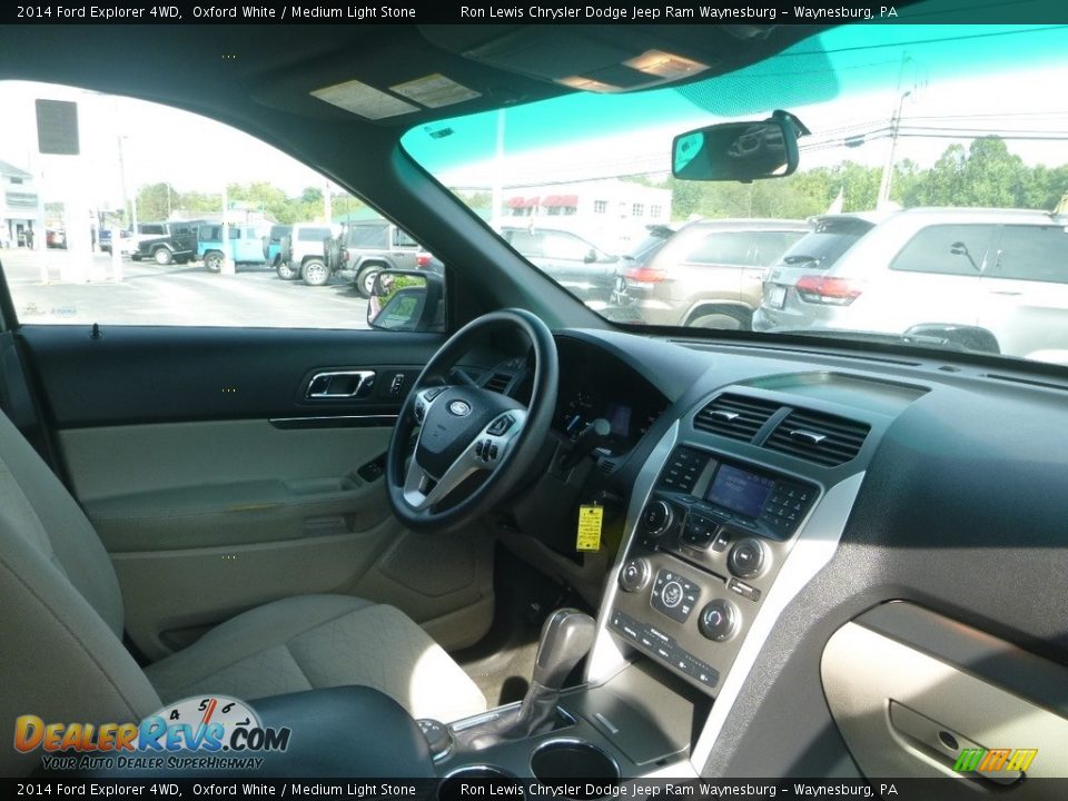 2014 Ford Explorer 4WD Oxford White / Medium Light Stone Photo #11