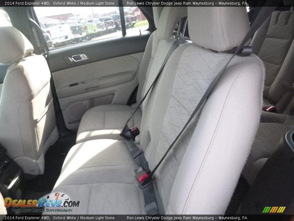 2014 Ford Explorer 4WD Oxford White / Medium Light Stone Photo #12