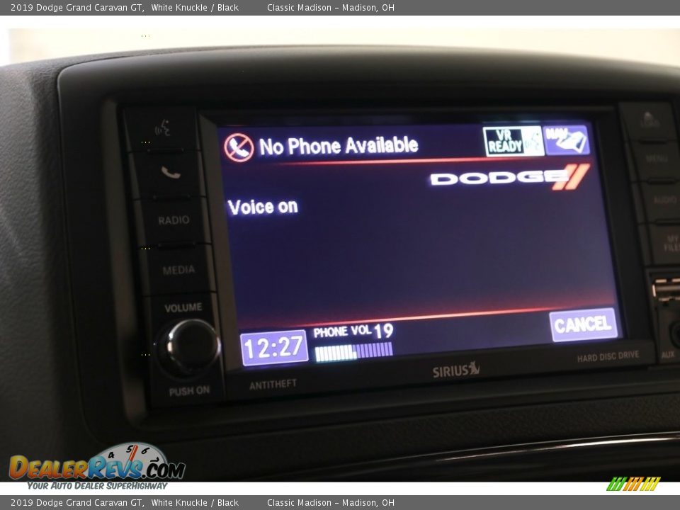 2019 Dodge Grand Caravan GT White Knuckle / Black Photo #11