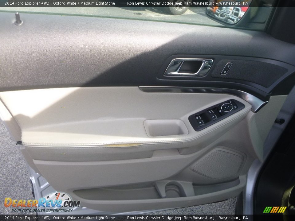 2014 Ford Explorer 4WD Oxford White / Medium Light Stone Photo #15